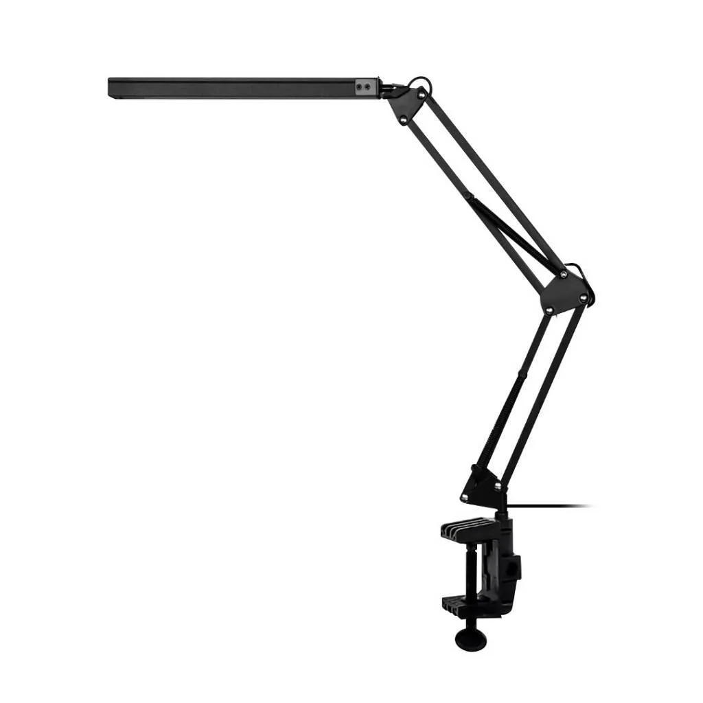 LÁMPARA DE MESA CON BRAZO ARTICULADO Y PRENSA