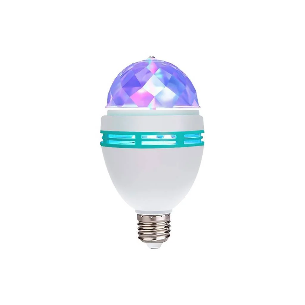 LÁMPARA BOLA DE LUCES LED RGB GIRATORIA