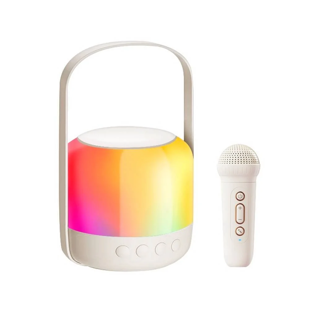 PARLANTE PORTÁTIL LED RGB CON MICRÓFONO