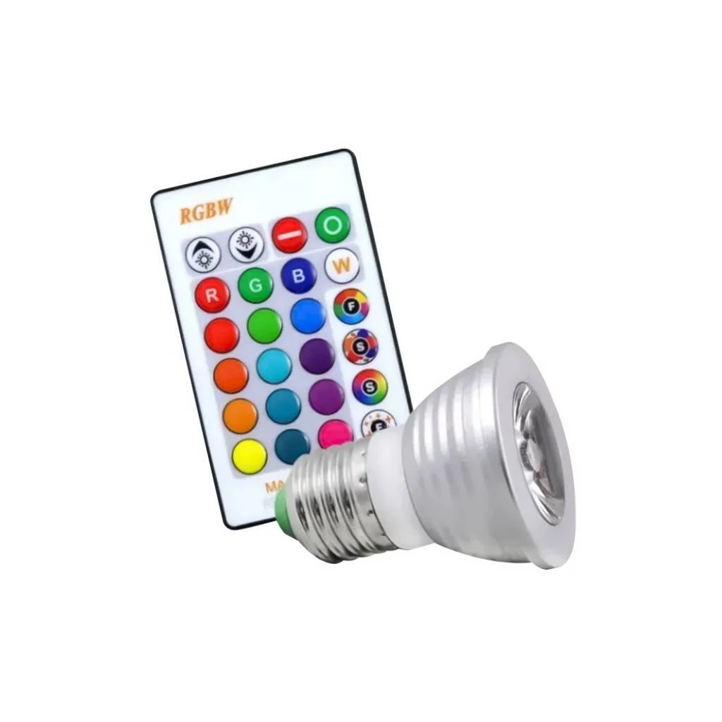 LÁMPARA LED RGB DICROICA CON CONTROL REMOTO