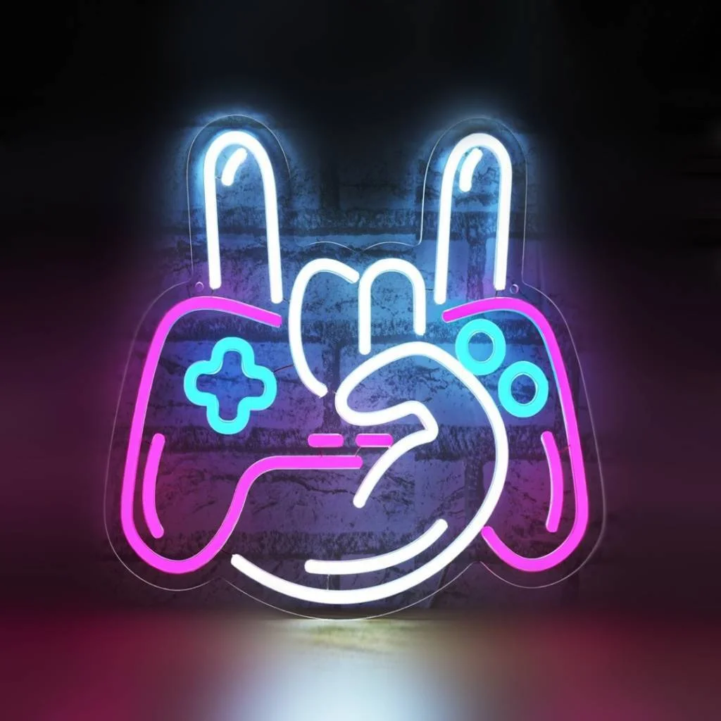 LETRERO DE NEÓN JOYSTICK MANO