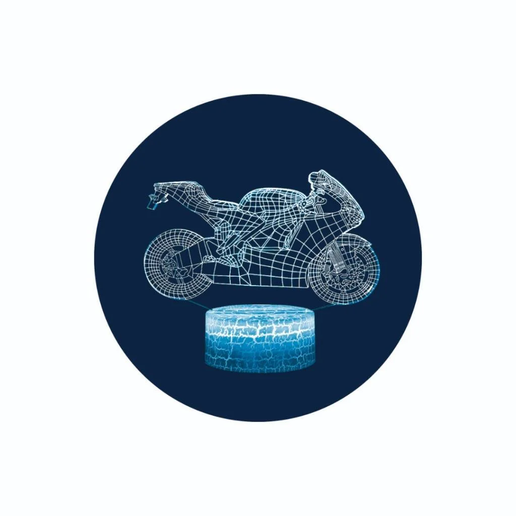 LÁMPARA ILUSIÓN 3D MOTO